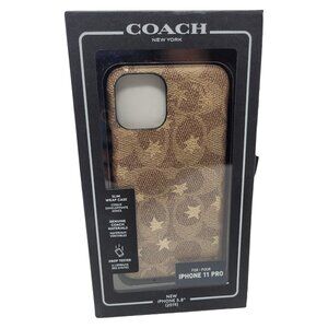 Coach Protective Slim Leather Wrap Case for iPhone 11 Pro 5.8"  -  Khaki